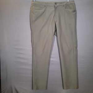 Lululemon ABC Slim Pant 38x32 Khaki Warpstreme 5-Pocket Men’s Performance Stretc